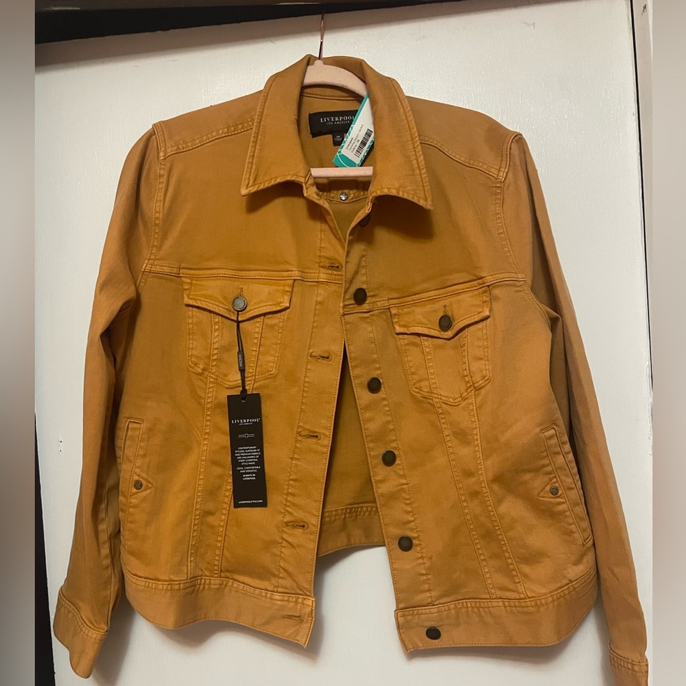 Yellow Jean jacket. Liverpool Los Angelas brand from stitchfix. Size 1X